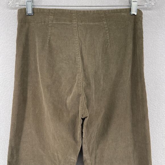 PRAIRIE UNDERGROUND Pants S Corduroy Wide Leg Trouser Stretch Cotton Brown USA - Picture 4 of 13